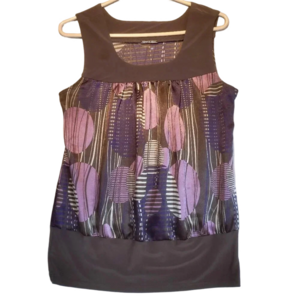 Denim &  Blues Women's Purple & Blue Sleeveless Blouse Size Large